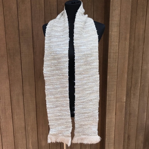 Donegal Designs Irish Knit Scarf Tan Wool Blend - Picture 5 of 6